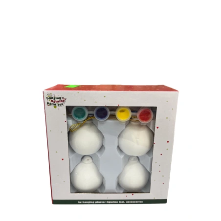 DIY Christmas Plaster Ball Set, 17.5×17.5×6.5 cm