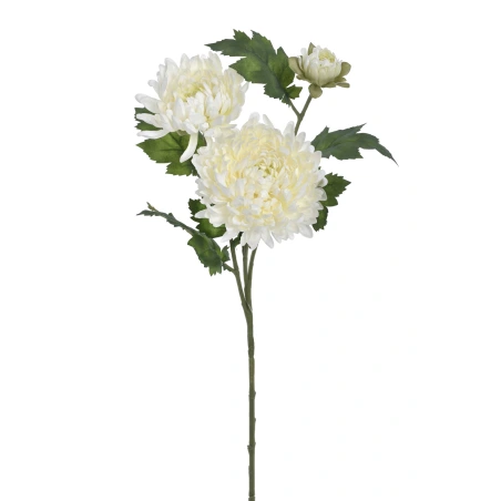 Chrysanthemum Branch, 72 Cm, Cream Color