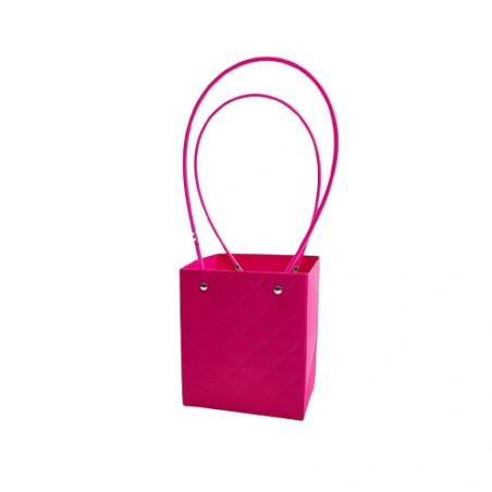 Gift Bag, 15x13x12.5 cm, Fuchsia