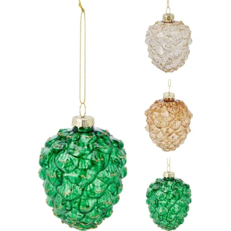 PINECONE HANG DECO 7X9CM 3ASS