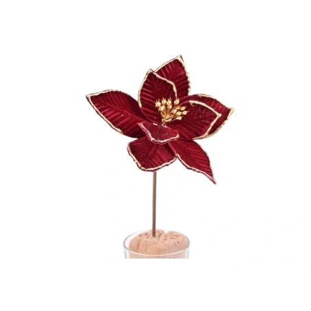 Poinsettia, Ø 15 m, On Stem,  Cherry Color