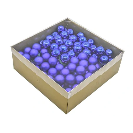 Rotaļlietas ar stiepli, matētas un spīdīgas zils krāsas, 2,5 cm, 1 iep. - 144 gab.