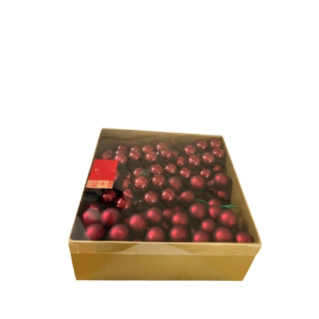 Toys with Wire, Matte and Glossy Cherry Color, 2.5 cm, 1 pack - 144 pcs
