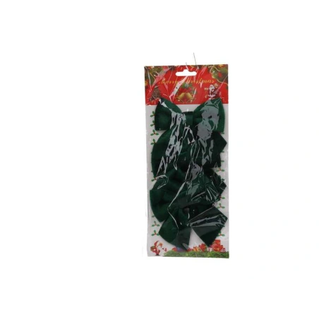 Bows, 11×11.5 cm, Dark Green Color, 1 pack - 3 pcs