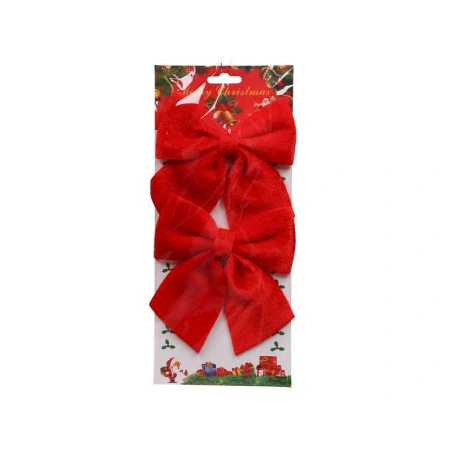 Bows, 13.5×14 cm, Red Color, 1 pack - 2 pcs