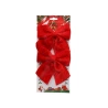 Bows, 13.5×14 cm, Red Color, 1 pack - 2 pcs