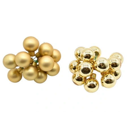 Toys with Wire, 2 cm, Matte and Glossy Gold Color, 1 pack - 144 pcs