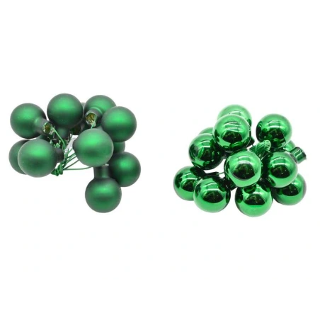 Toys with Wire, 2.5 cm, Matte and Glossy Green Color, 1 pack - 12 pcs