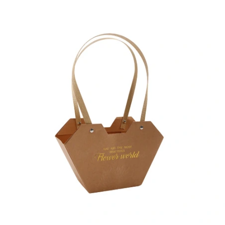 Gift Bag, 23×15×9 cm, Brown Color