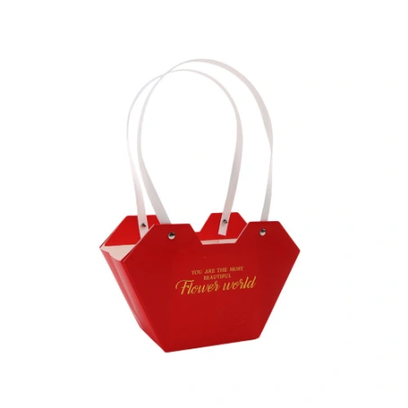 Dovanų maišelis, 23×15×9 cm, raudonos spalvos