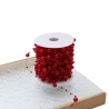 Decorative Pearl Ribbon, 30 m, red Color