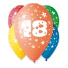 Balloons, 12", “Number 18”, 1 Pack - 5 pcs.