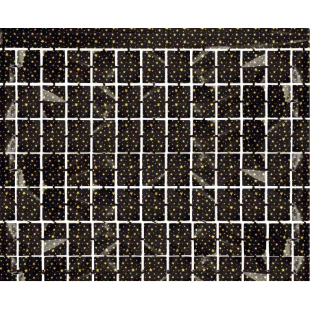 Curtain, 100×200 cm, Black With Gold Stars