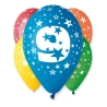 Balloons, 12", "Number 9", 1 pack - 5 pcs