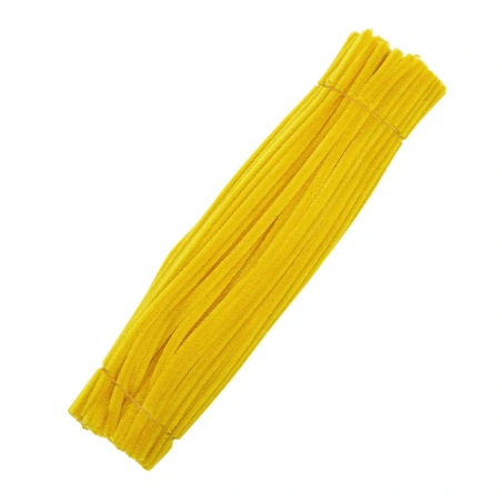 Šenila stieples kātiņi, 30 cm, dzeltena krāsa, 1 iep. - 100 gab.