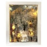 Illuminated (LED 2AA) And Musical Christmas Decoration In White Frame, 15×20×7 cm