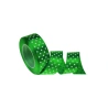 Ribbon with Dots, 2.5 cm x 20 y (18.30 m),  Green Color