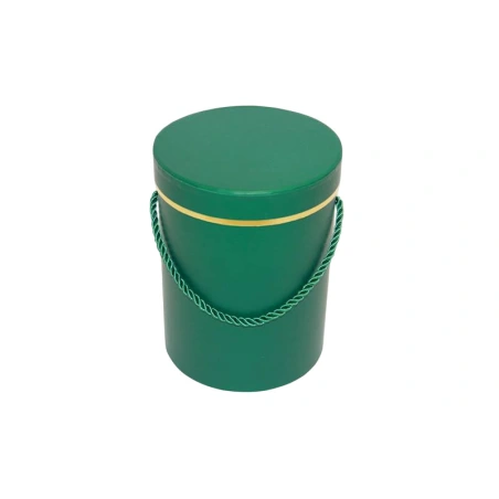 Box, 18×13.5 cm, Green with Gold Lid Edge
