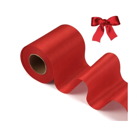 Ribbon, 10 cm x 35 y (32 m), Red Color