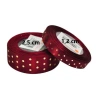 Ribbon, Cherry Color with Metallic Dots