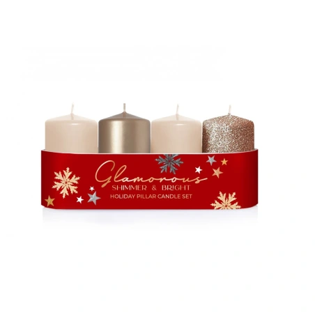 Candles – 40×70 mm, Cappuccino Color, 1 Set – 4 pcs.