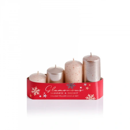 Candle Set – 40×55 / 70 / 85 / 100 mm, Cappuccino Color