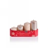 Candle Set – 40×55 / 70 / 85 / 100 mm, Cappuccino Color