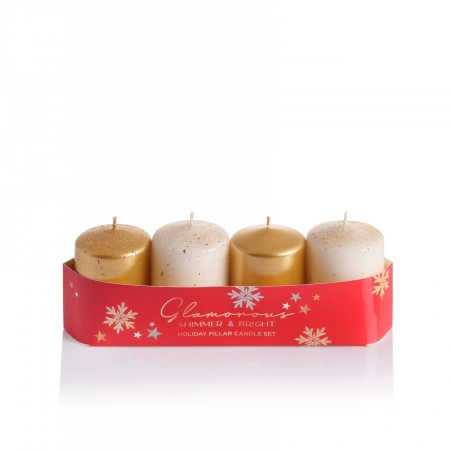 Candle, 50×70 mm, Gold and White Color