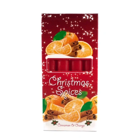 Candles “Christmas Spices” (Cinnamon and Orange), 21×170 mm, 1 Pack – 4 pcs.