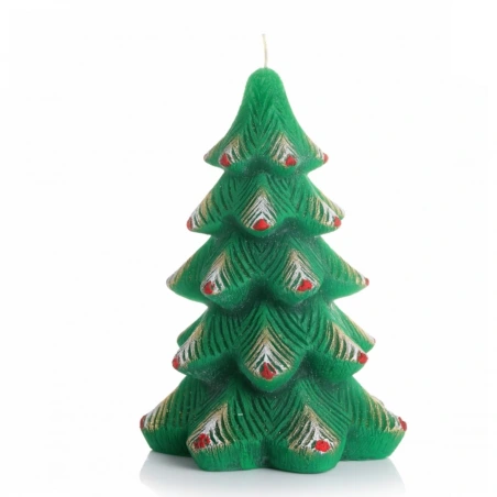 Candle “Christmas Tree”, 10×15 cm, Green Color