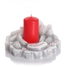 Candle (4×7 cm) in Christmas Holder Ø 14 cm