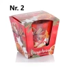Aromatinė žvakė „Gingerbread“ (2 arom.– „Cinamonas ir obuolys“, „Apelsinas ir anyžius“,) stikliniame inde, 115 g, dega 30 h