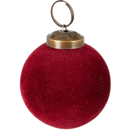 Christmas Tree Ornament, 50 mm, Red Color, Glass