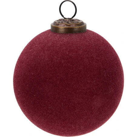 Christmas Tree Ornament, 100 mm, Cherry Color, Glass