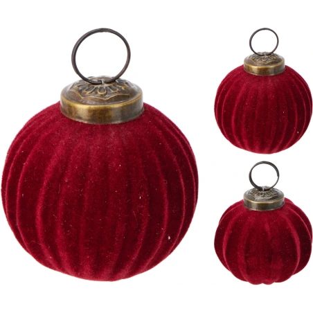 Christmas Tree Ornament, 50 mm, Red Color, Glass
