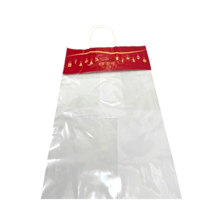Christmas Gift Bag, 24,5×45 cm, Transparent