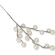 Artificial Berry Branch, 33 cm, Pearl Color