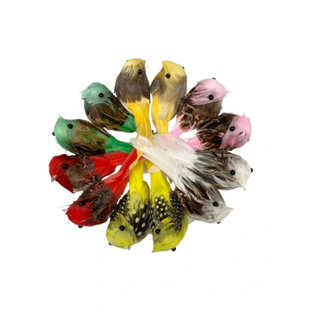 Clip-On Birds, 3×3×7 cm, 1 Pack – 12 pcs