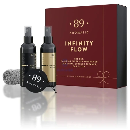 Auto kopšanas komplekts (Ziemassvētku kolekcija). Aromāts "Infinity Flow" – jasmīns, kafija un vaniļa