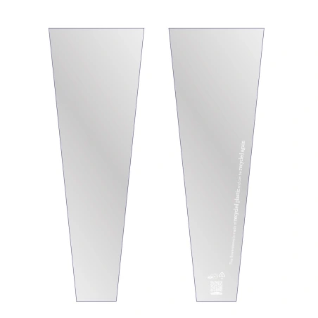 Flower Sleeve for Flowers, 65×14×5 cm, Clear