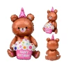Foil Balloon "Teddy Bear with Birthday Cake", 58×42 cm