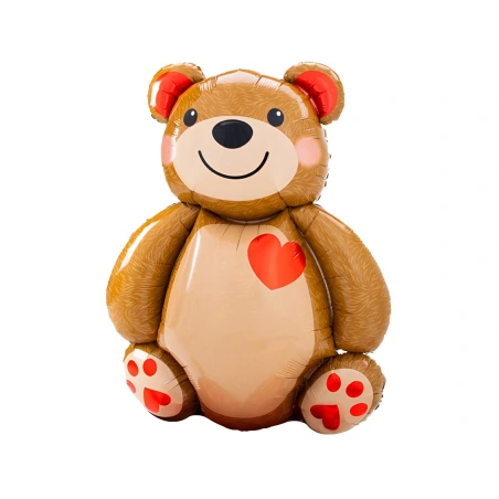 Foil Balloon “Teddy Bear with Heart”, 48×65 cm