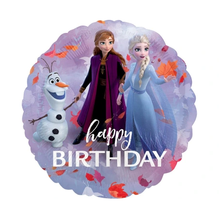 Folio balionas „ Frozen 2 Happy Birthday“, 18" (46 cm)