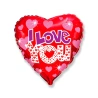 Folijas balons, sirds 18" (46×48 cm), “I Love You” (sirds)