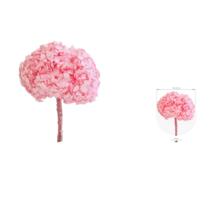 Stabilized Hydrangea, 15×20 cm, Pastel Pink