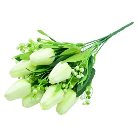 Tulip Bouquet, h-40 cm, white color