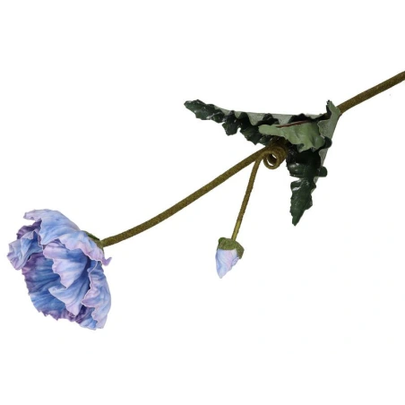 Artificial Poppy, Blue, h-105 cm