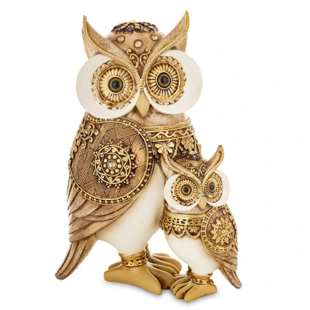 Owl With Owlet Figurine, 23×16×10 cm