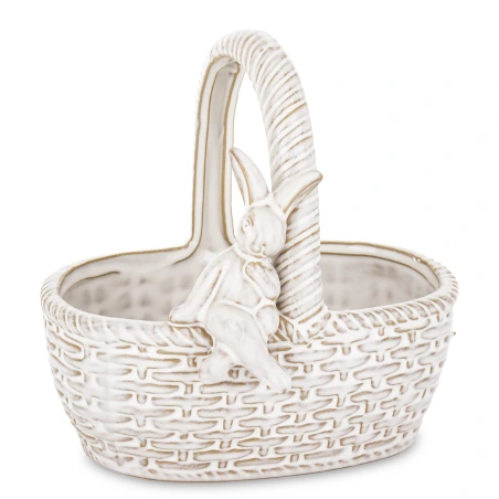 Decorative Basket With Bunny, 17×18×14.5 cm