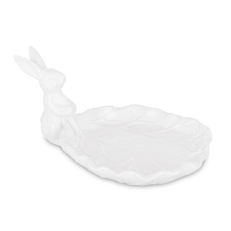 Bunny with Plate, 13×29×20 cm